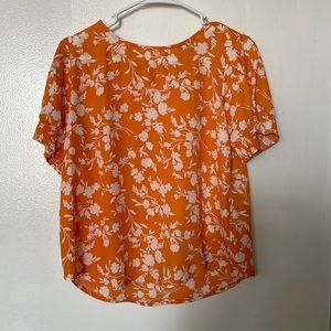 Orange short sleeve shirt